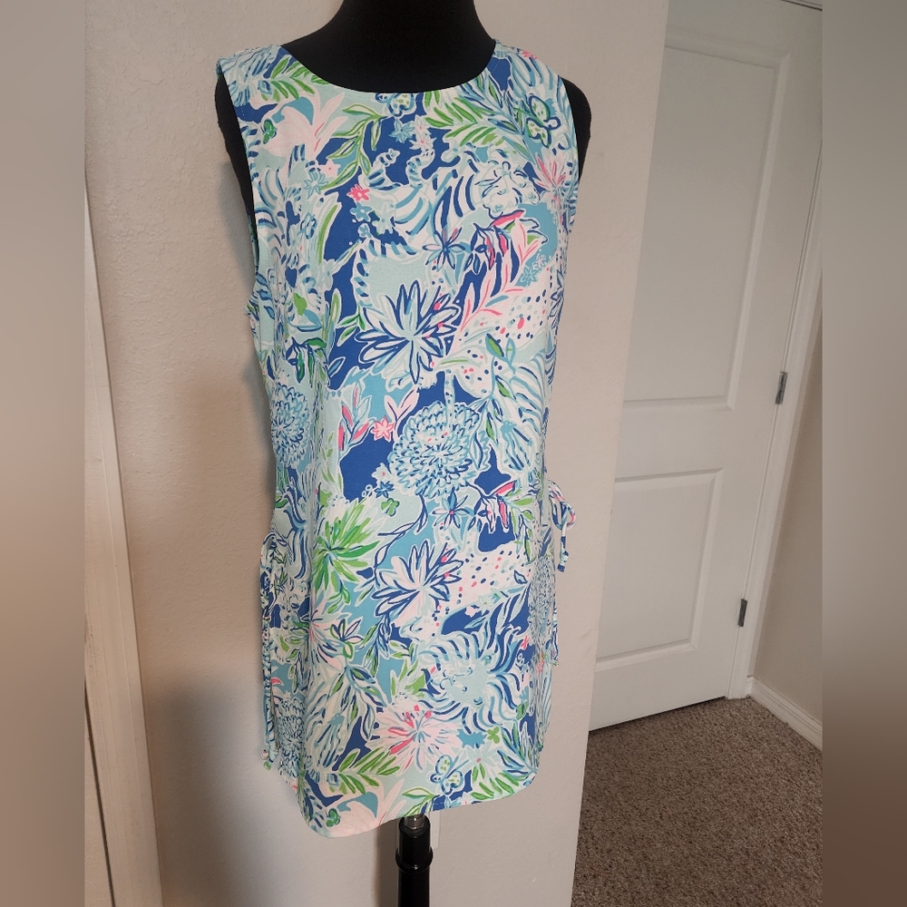 Lilly Pulitzer Tropical Print Sleeveless Top